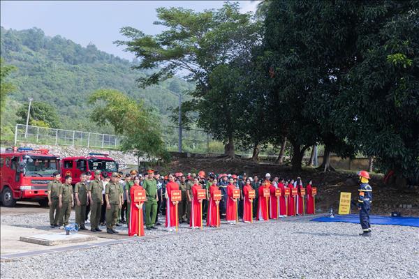NHÀ MÁY THỦY ĐIỆN ĐA NHIM TỔ CHỨC THỰC TẬP PHƯƠNG ÁN CHỮA CHÁY, CỨU NẠN, CỨU HỘ