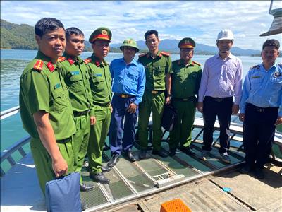 Công ty ĐHĐ phối hợp với Công an xã La Dạ, tỉnh Lâm Đồng tổ chức kiểm tra đảm bảo an ninh trật tự hồ chứa Thủy điện Hàm Thuận, Đa Mi Quý I năm 2026.